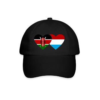 Kenya Luxembourg Flag Heart - Casquette classique - noir/noir - Devant