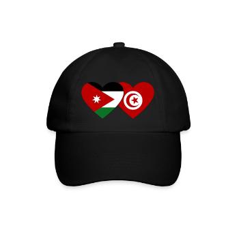 Jordan Tunisia Flag Heart - Baseball Cap - black/black - Front