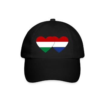 Hongrie Drapeau Hollande Coeur - Casquette classique - noir/noir - Devant