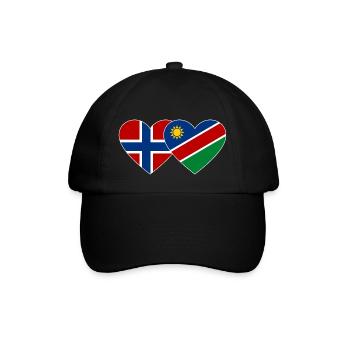 Norway Namibia Flag Heart - Baseball Cap - black/black - Front