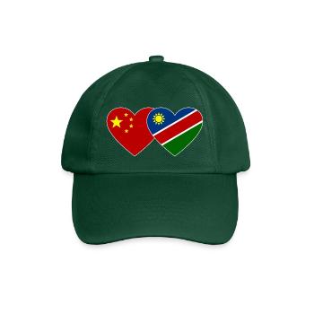 China Namibia Flag Heart - Baseball Cap - bottle green - Front
