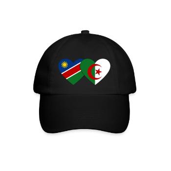 Namibia Algeria Flag Heart - Baseball Cap - black/black - Front