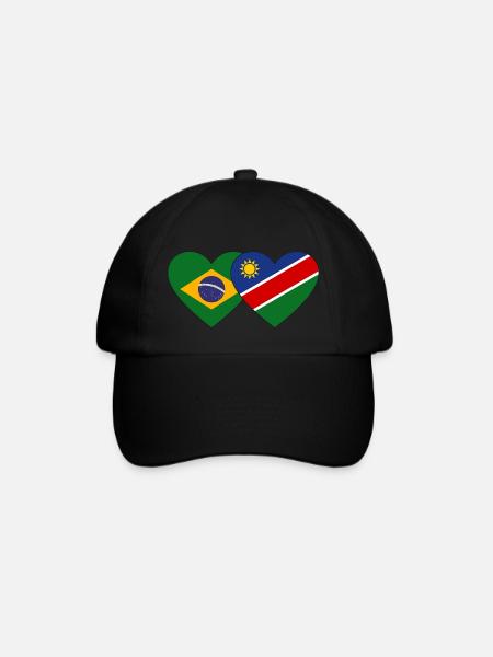 Brésil Namibie Flag Heart - Casquette classique - noir/noir