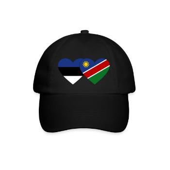 Estonia Namibia Flag Heart - Baseball Cap - black/black - Front