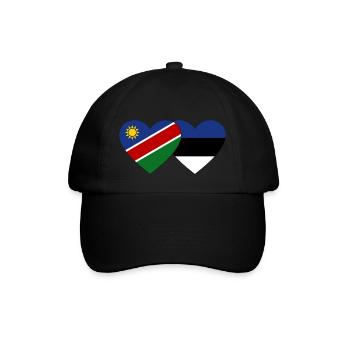 Namibia Estonia Flag Heart - Baseball Cap - black/black - Front