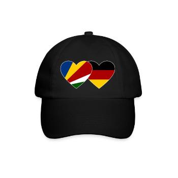 Seychelles Allemagne Flag Heart - Casquette classique - noir/noir - Devant