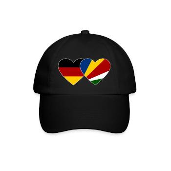 Allemagne Seychelles drapeau coeur - Casquette classique - noir/noir - Devant