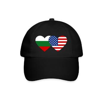 Bulgarie USA Flag Heart - Casquette classique - noir/noir - Devant