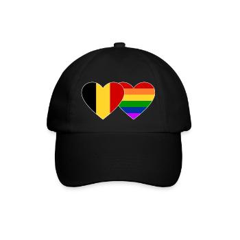 Drapeau arc-en-ciel de Belgique - Casquette classique - noir/noir - Devant