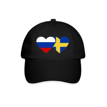 Drapeau de la Suède Russie - Casquette classique - noir/noir - Devant