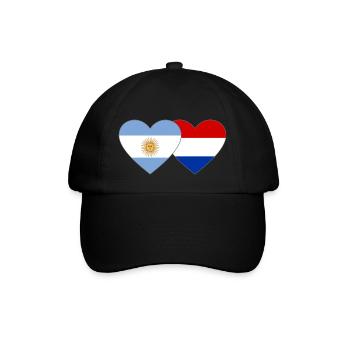 Argentina Holland Flag Heart - Baseball Cap - black/black - Front