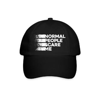 Normal People Scare Me - Psych Design - Baseball Cap - black/black - Front