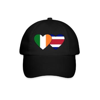 Coeur de drapeau Irlande Costa Rica - Casquette classique - noir/noir - Devant
