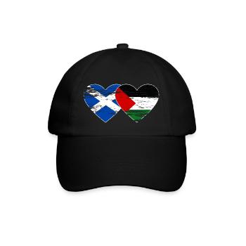 Ecosse Palestine drapeau coeur utilisé - Casquette classique - noir/noir - Devant