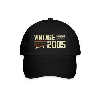 2005 Vintage Rétro Cadeau D'anniversaire 2005 - Casquette classique - noir/noir - Devant