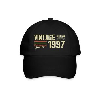 1997 Vintage Rétro Cadeau D'anniversaire 1997 - Casquette classique - noir/noir - Devant