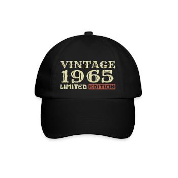1965 Vintage :59e Anniversaire Cadeau Rétro Unique - Casquette classique - noir/noir - Devant