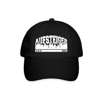 Aufsteiger 2024 Aufstieg Fußball Handball - Baseballkappe - Schwarz/Schwarz - Vorne