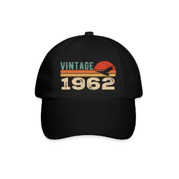 Vintage 1962 Cadeau D'anniversaire 1962 Retro 1962 - Casquette classique - noir/noir - Devant