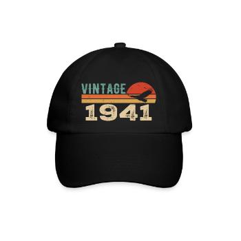 Vintage 1941 Retro 1941 Birthday Gift - Baseball Cap - black/black - Front