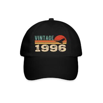 Vintage 1996 Retro 1996 Birthday Gift 1996 - Baseball Cap - black/black - Front