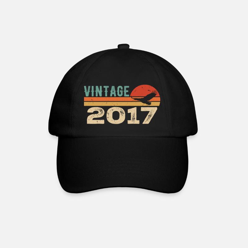 Vintage 2017 Cadeau D'anniversaire 2017 Retro 2017 - Casquette classique - noir/noir