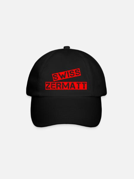 Zermatt in un testo d'epoca Svizzera - Cappello con visiera - nero/nero