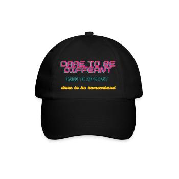 Dare to be different dare to be great - Casquette classique - noir/noir - Devant
