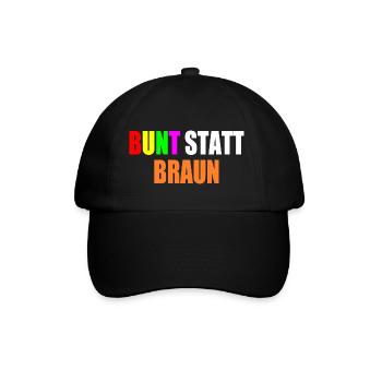 bunt statt braun - Baseballkappe - Schwarz/Schwarz - Vorne