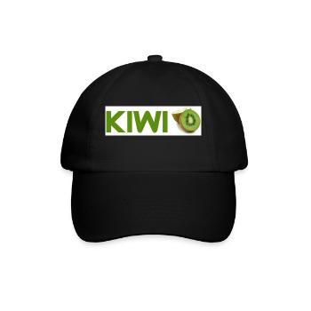 Kiwi - Baseballkappe - Schwarz/Schwarz - Vorne
