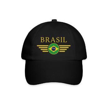 J’aime le Brésil, T-shirt design de style élégance - Casquette classique - noir/noir - Devant