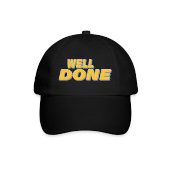 WELL DONE - Baseball Cap - black/black - Front
