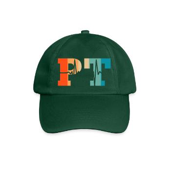 Heartbeat retro physical therapist - Baseball Cap - bottle green - Front