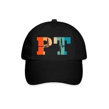 Battement de cœur rétro physical therapist - Casquette classique - noir/noir - Devant