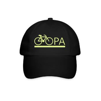 bester Opa Fahrrad Mountainbike Radeln Kritzeln - Baseballkappe - Schwarz/Schwarz - Vorne