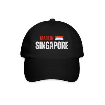 Made in Singapore, fierté singapourienne - Casquette classique - noir/noir - Devant