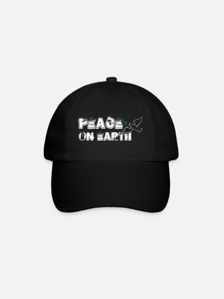 Peace on Earth | with Bird - Baseballkappe - Schwarz/Schwarz