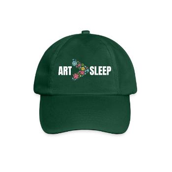 Blumenkunst > Schlaf – Lustiger Künstler T-Shirt - Baseballkappe - Flaschengrün - Vorne