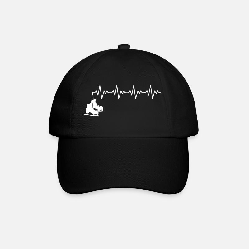 Schlittschuhe Eiskunstläufer Schlittschuh EKG - Baseballkappe - Schwarz/Schwarz