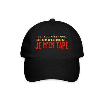 Overall I don't care - Baseball Cap - black/black - Front