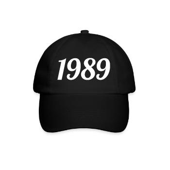 1989 Vintage 1989 Retro Geburtstag 1989 Geschenk - Baseballkappe - Schwarz/Schwarz - Vorne