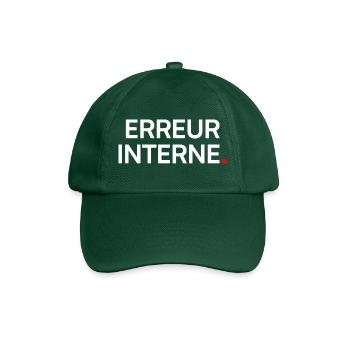 Internal error humor geek fatigue - Baseball Cap - bottle green - Front