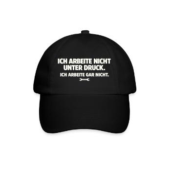 Je ne travaille pas du tout en disant - Casquette classique - noir/noir - Devant