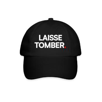 Lass es fallen - Baseballkappe - Schwarz/Schwarz - Vorne