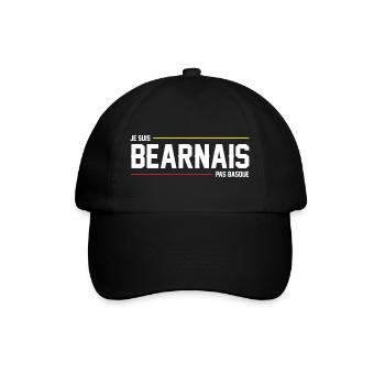 Je Suis Bearnais Pas Basque T-Shirt Cadeau Humour - Casquette classique - noir/noir - Devant