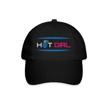 Heiße sexy Girl Power - Baseballkappe - Schwarz/Schwarz - Vorne