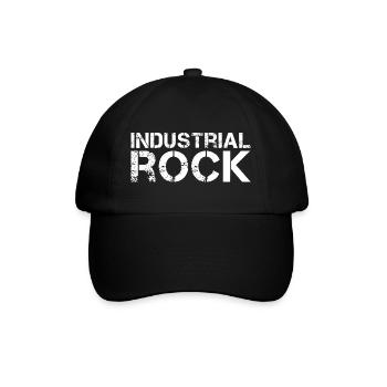 Industrierock-Typografie - Baseballkappe - Schwarz/Schwarz - Vorne