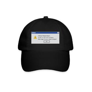 Error_Message - Baseballkappe - Schwarz/Schwarz - Vorne