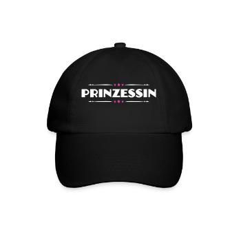 Prinzessin - Baseballkappe - Schwarz/Schwarz - Vorne