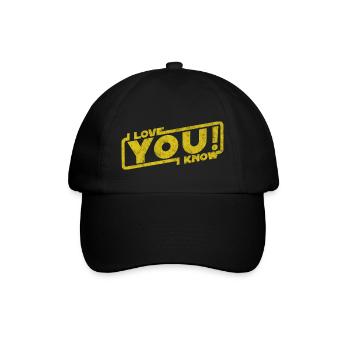 i love you i know - movie quote gift - Baseball Cap - black/black - Front